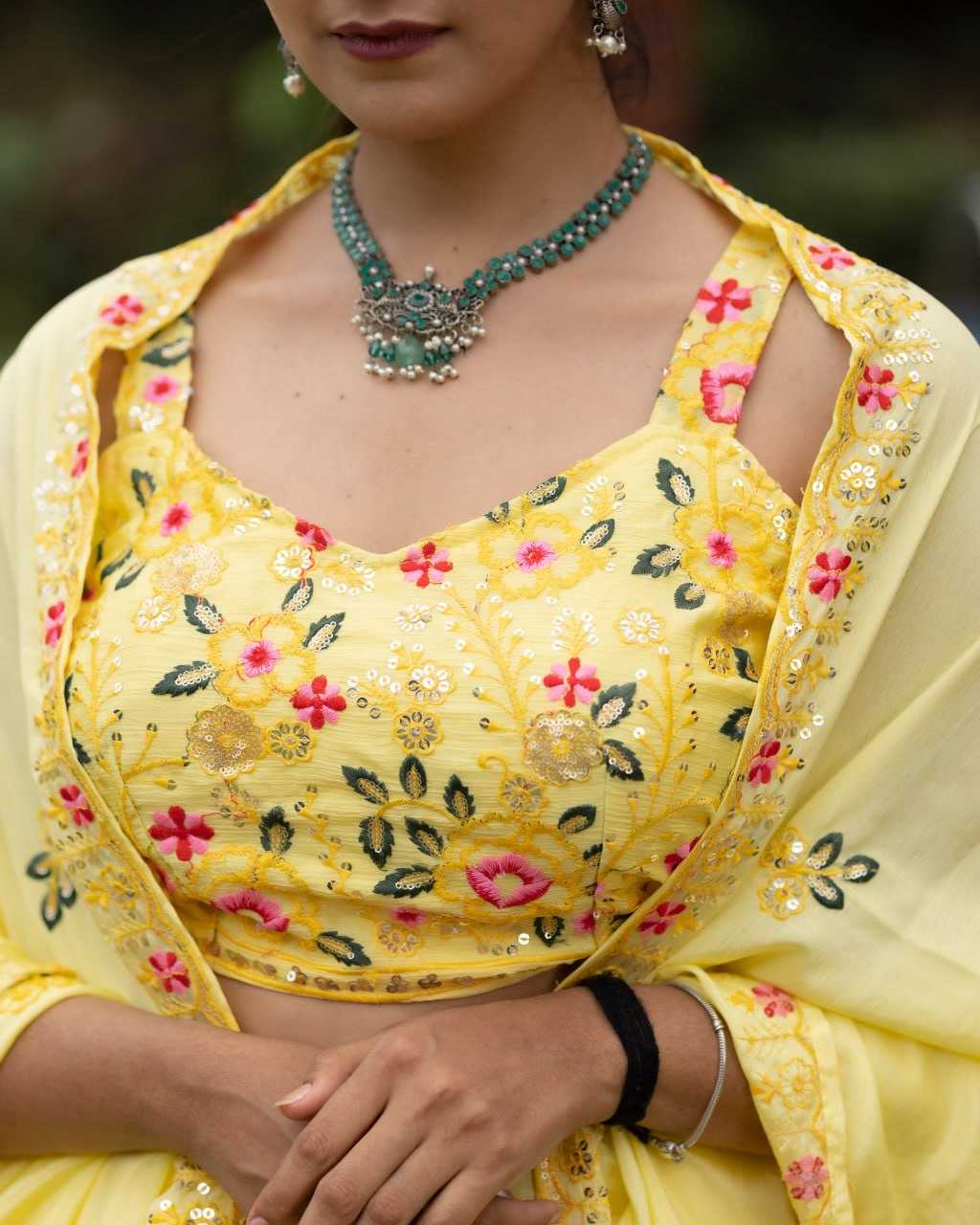 Chinon  Sequins Lehenga